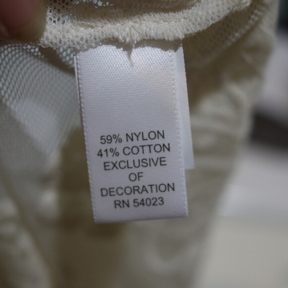 Banana Republic Cream & White Sheer Tank Set Boho Cottagecore LG /XL - Picture 12 of 13